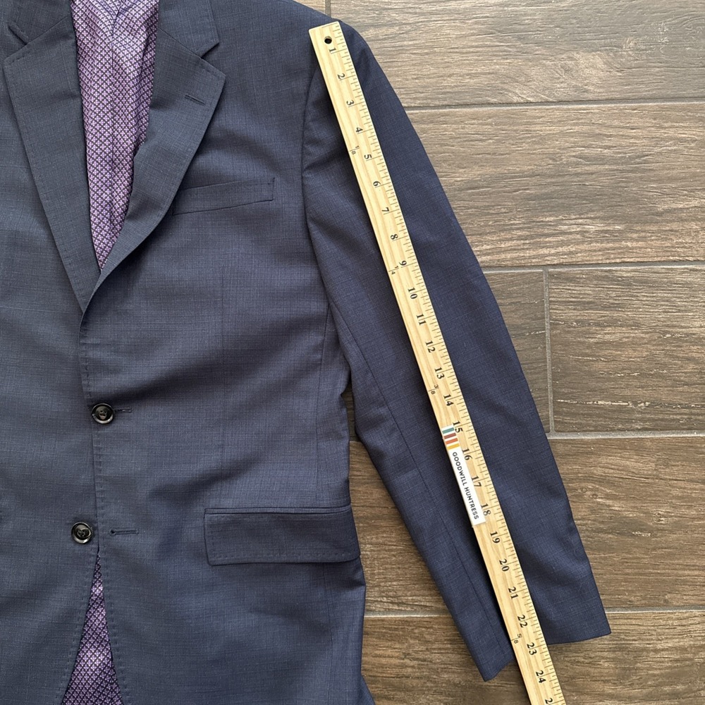 Ted Baker Suit Men 38R Jacket Blue Wool Endurance Jay Ct 28x30 Pants - Picture 6 of 16